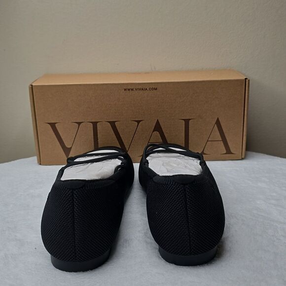 NIB Vivaia Square-Toe Lace-Up Mary Janes (Miley) Black Sz US 9 - Picture 4 of 8